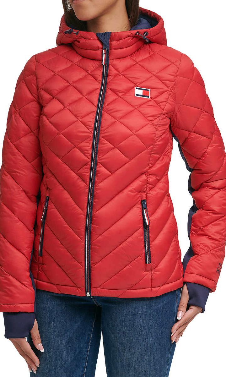Tommy Hilfiger-מעיל נשים אדום קל משקל – תמונה 2